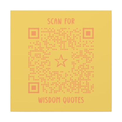Inspiration – Canvas – Yellow – Scan for Wisdom Quotes - QR NATION