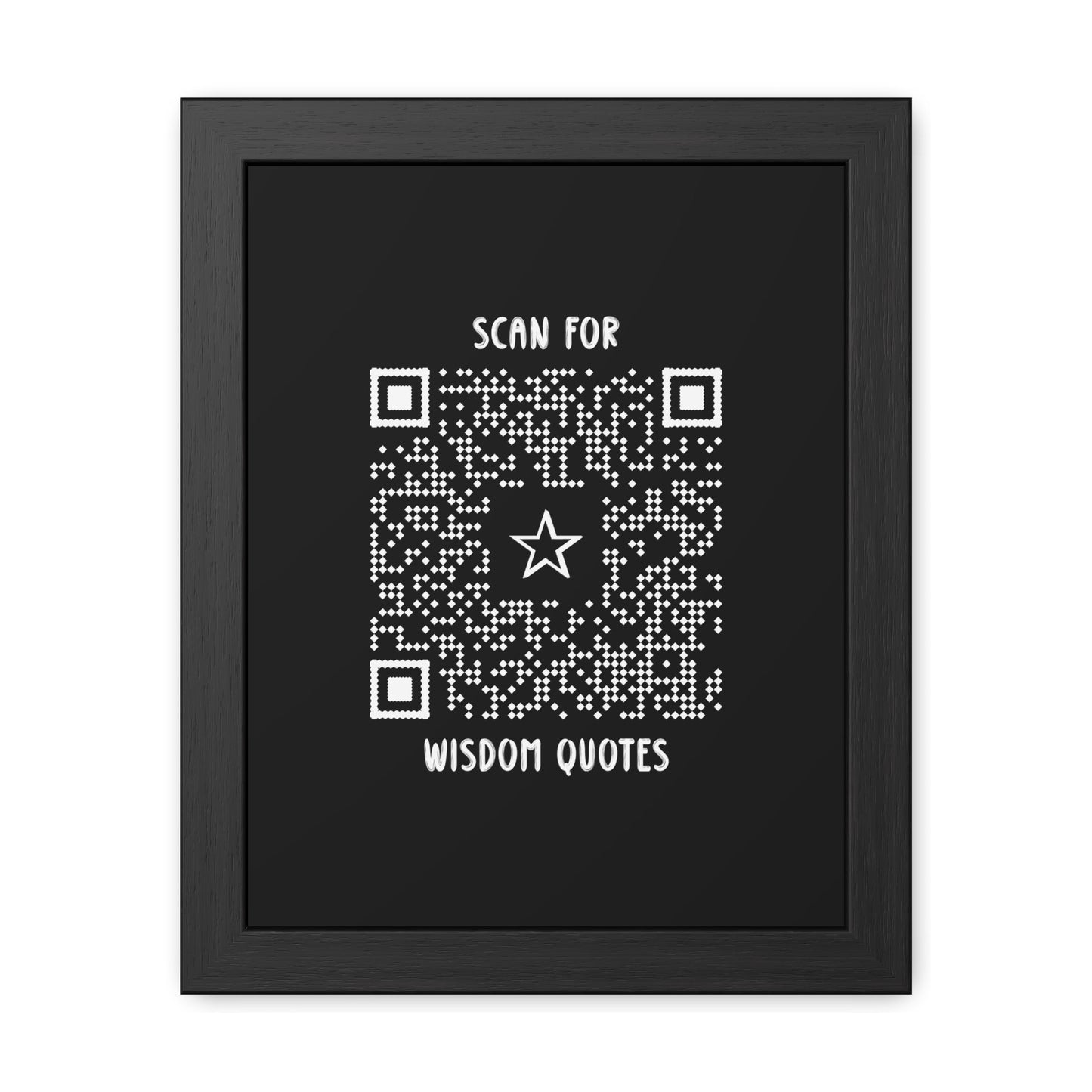 Inspiration – Framed Poster – Black – Scan for Wisdom Quotes - QR NATION