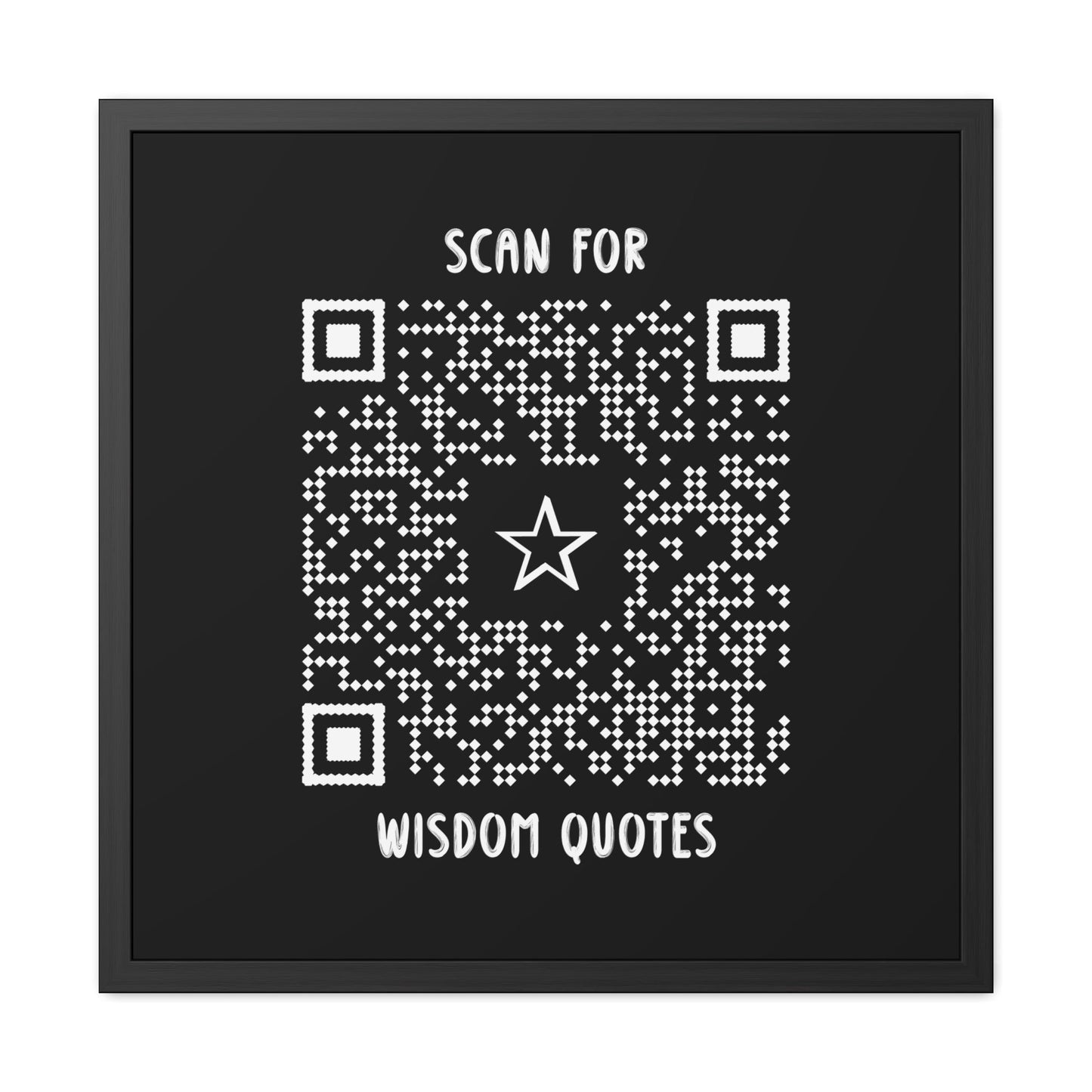 Inspiration – Framed Poster – Black – Scan for Wisdom Quotes - QR NATION
