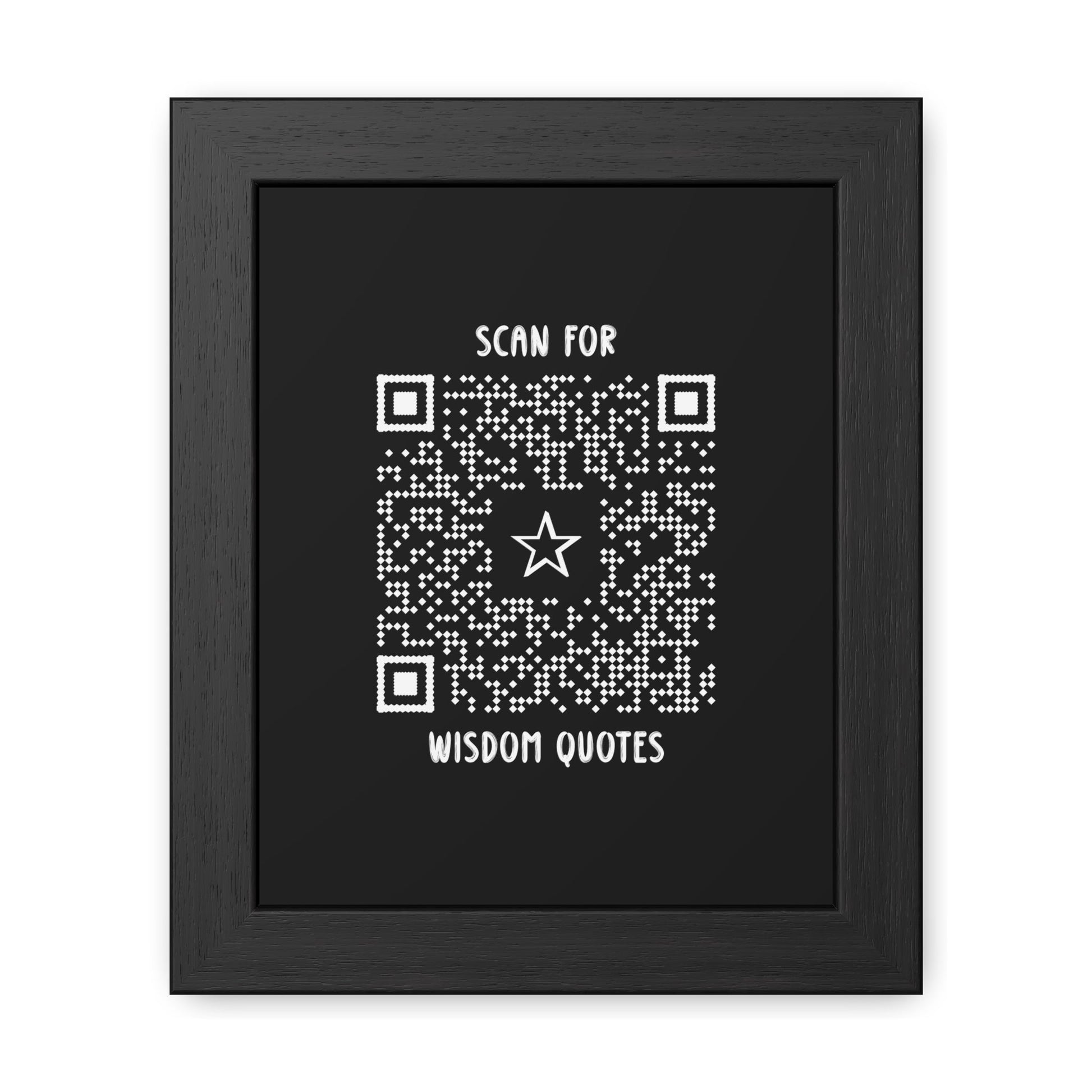 Inspiration – Framed Poster – Black – Scan for Wisdom Quotes - QR NATION