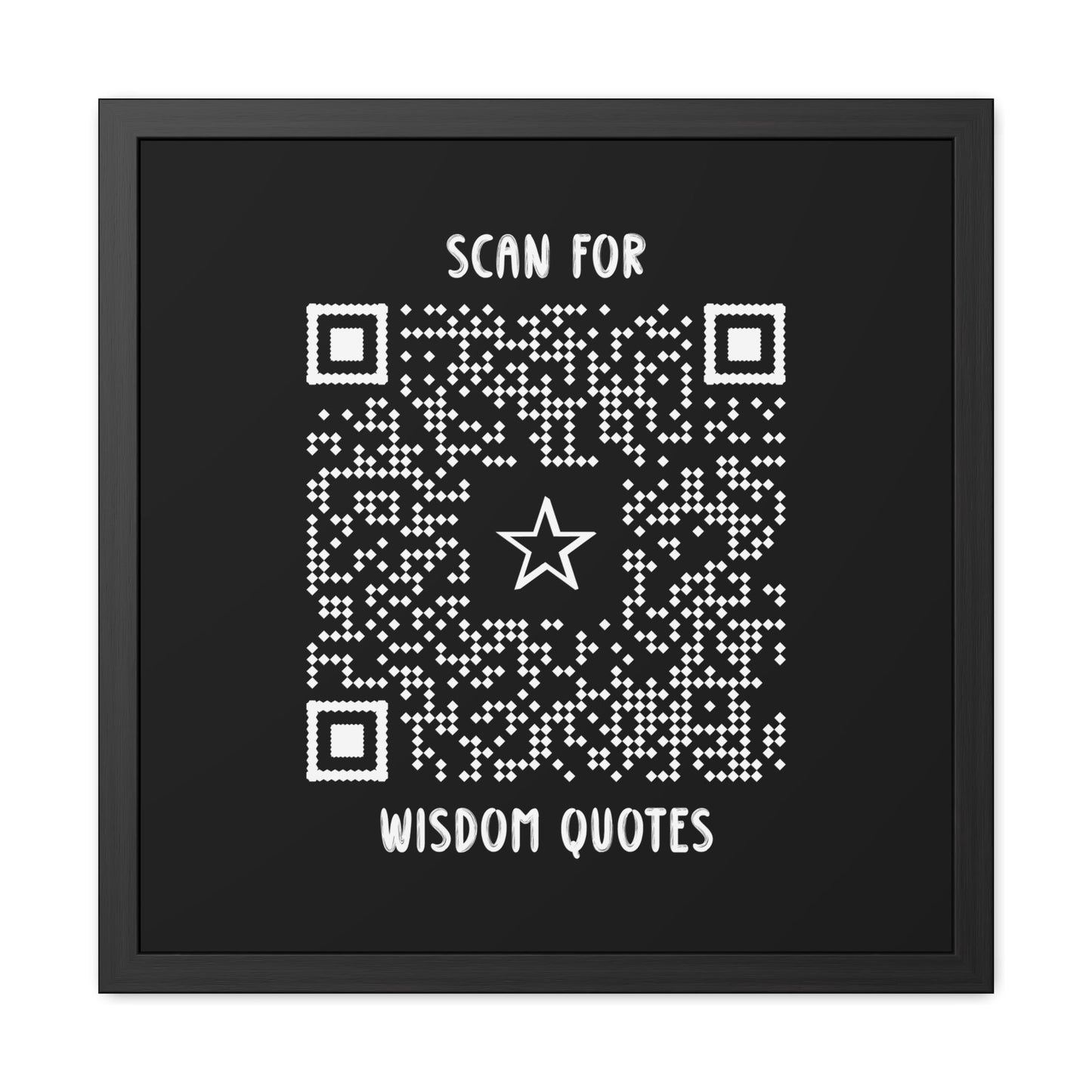 Inspiration – Framed Poster – Black – Scan for Wisdom Quotes - QR NATION