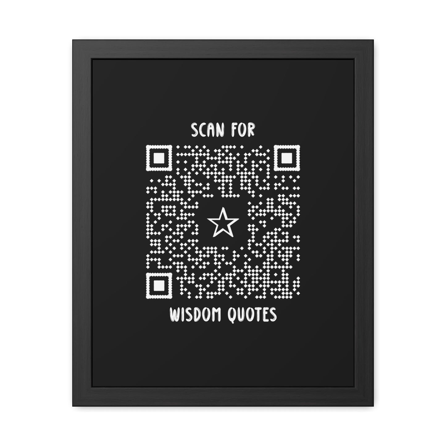 Inspiration – Framed Poster – Black – Scan for Wisdom Quotes - QR NATION