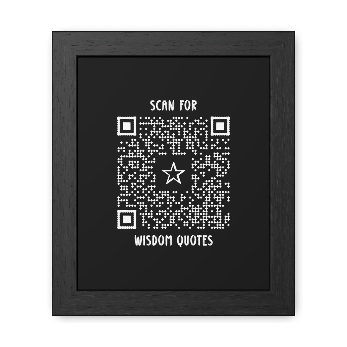 Inspiration – Framed Poster – Black – Scan for Wisdom Quotes - QR NATION
