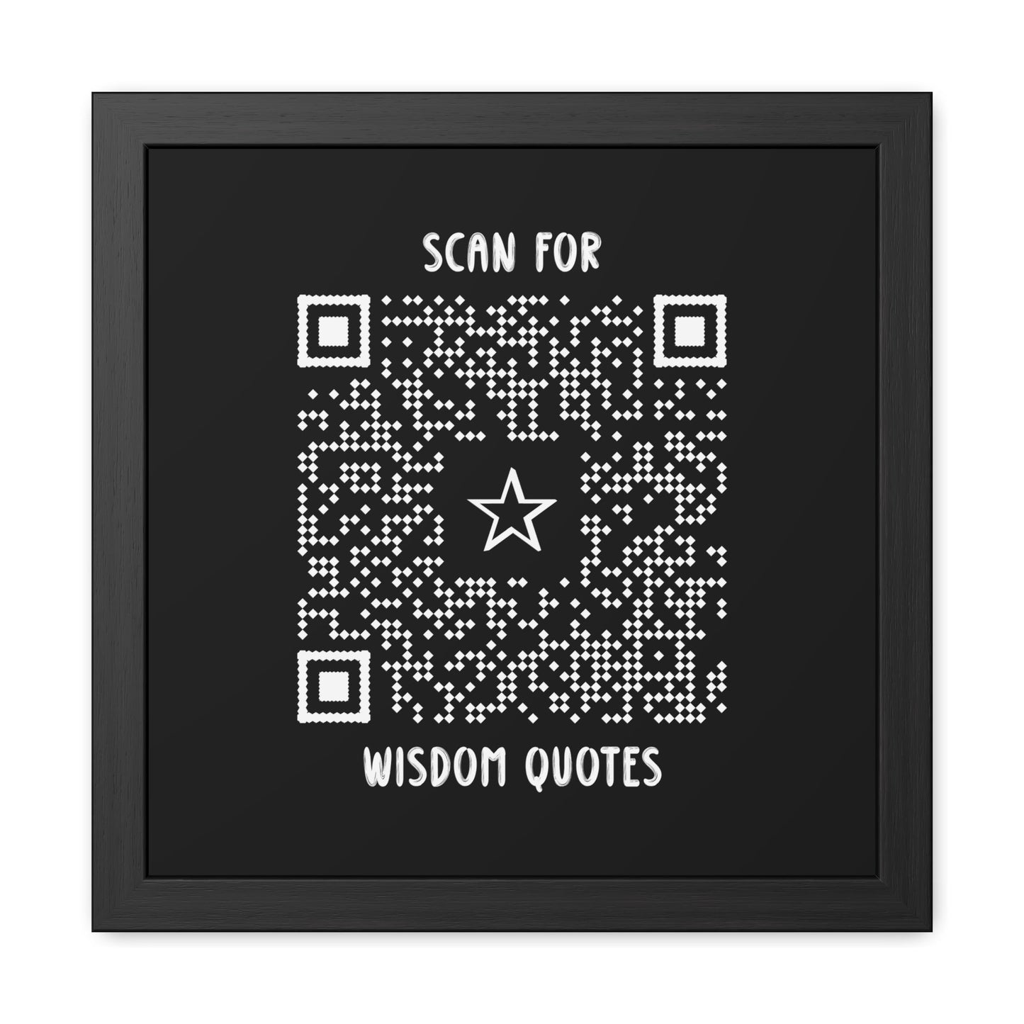 Inspiration – Framed Poster – Black – Scan for Wisdom Quotes - QR NATION