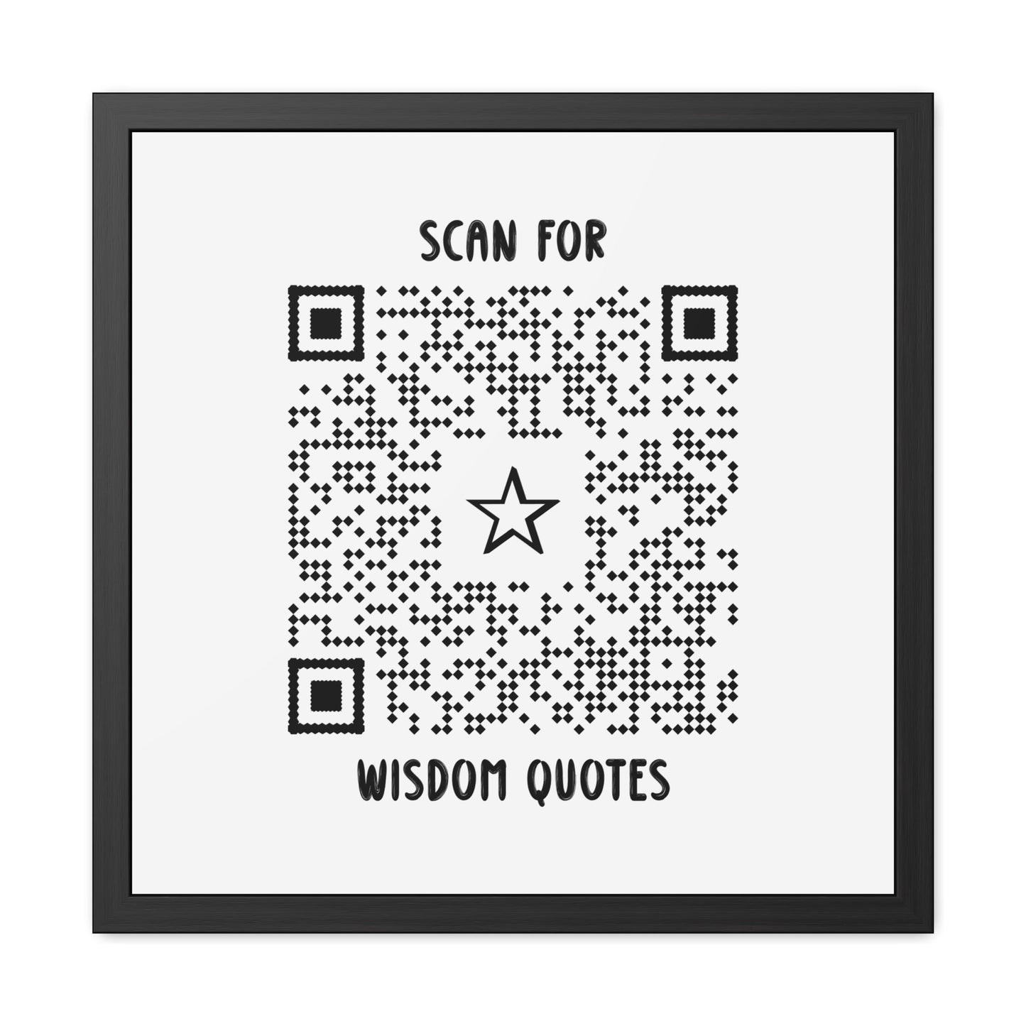Inspiration – Framed Poster – White – Scan for Wisdom Quotes - QR NATION