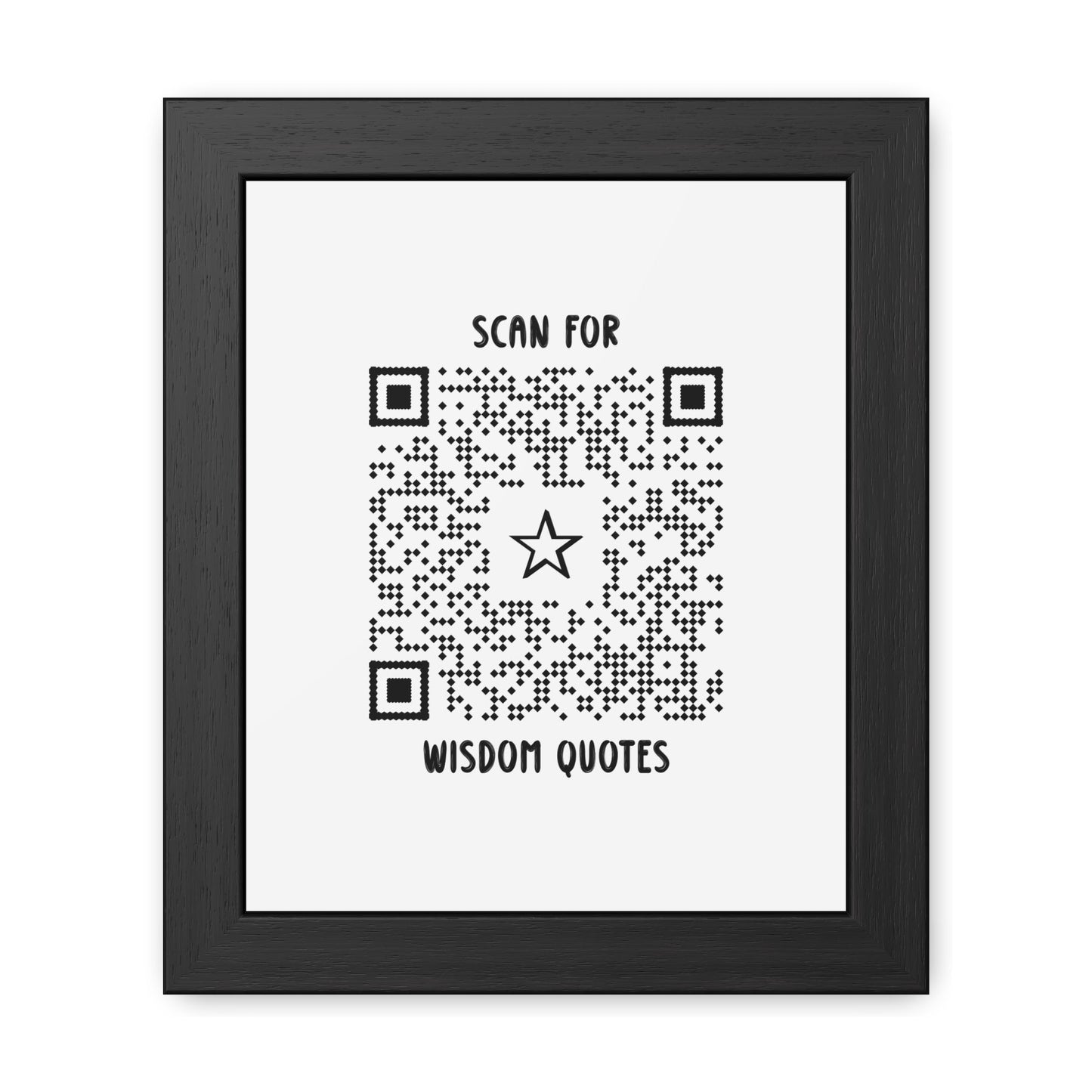Inspiration – Framed Poster – White – Scan for Wisdom Quotes - QR NATION