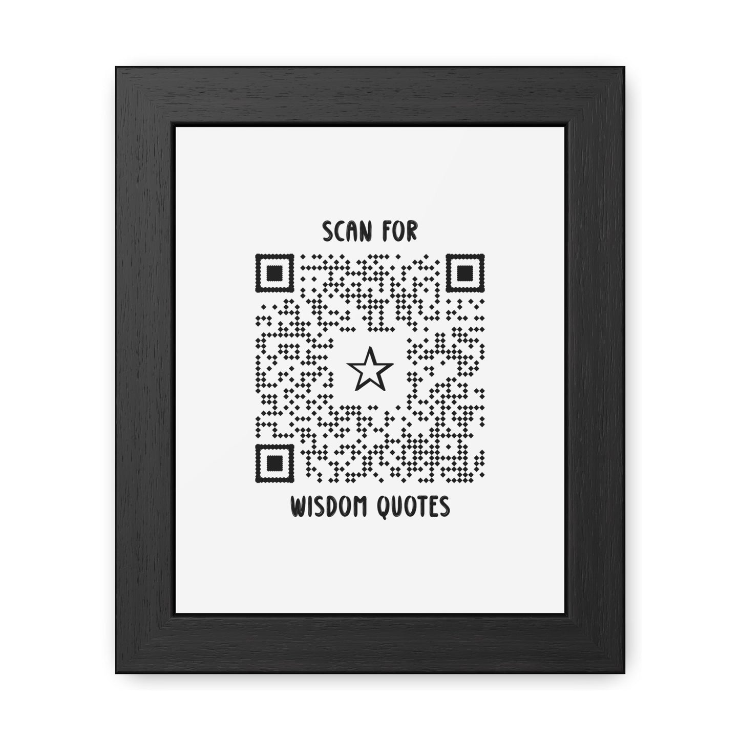Inspiration – Framed Poster – White – Scan for Wisdom Quotes - QR NATION