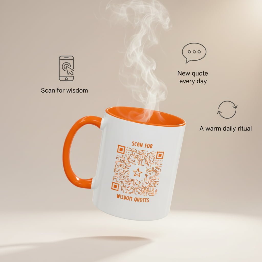 Inspiration – Mug – Black – Scan for Wisdom Quotes - QR NATION