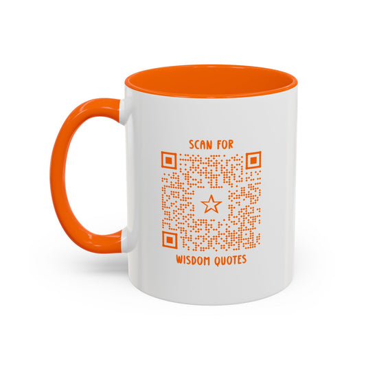 Inspiration – Mug – Orange – Scan for Wisdom Quotes - QR NATION
