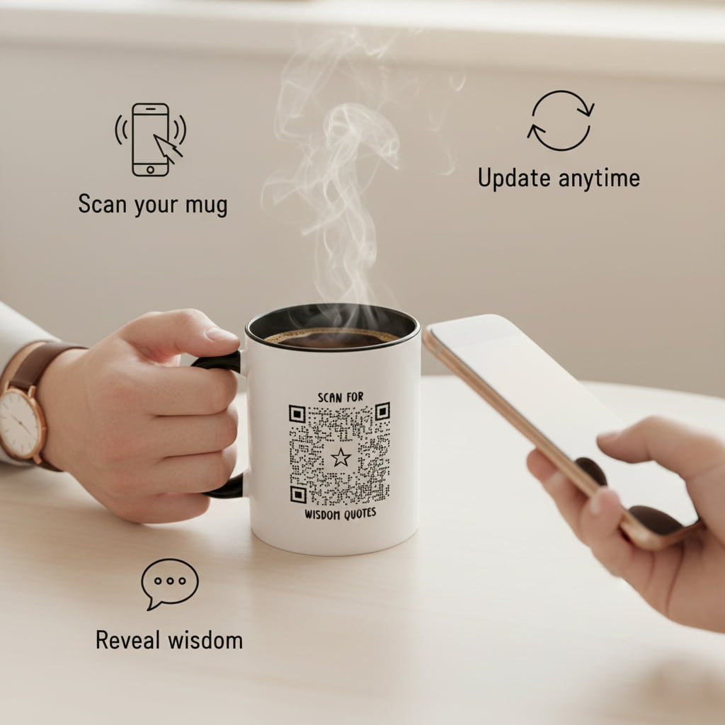 Inspiration – Mug – Orange – Scan for Wisdom Quotes - QR NATION