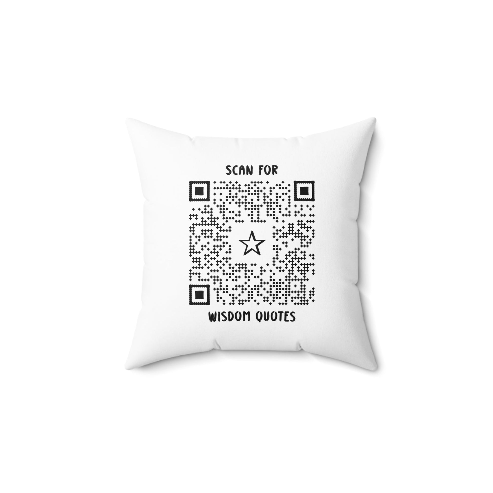 Inspiration – Pillow – White – Scan for Wisdom Quotes - QR NATION
