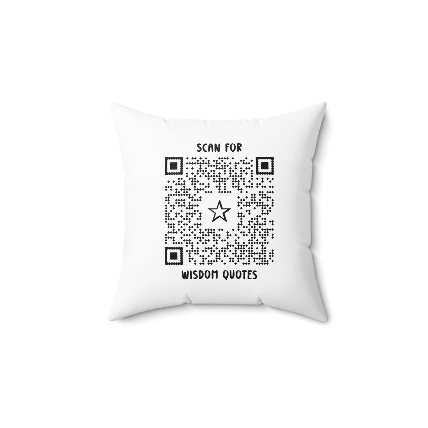 Inspiration – Pillow – White – Scan for Wisdom Quotes - QR NATION