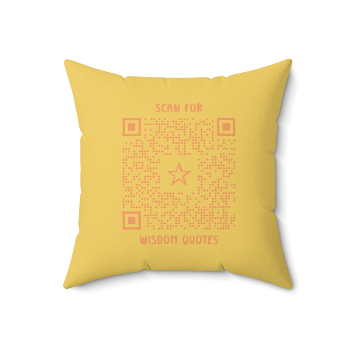 Inspiration – Pillow – Yellow – Scan for Wisdom Quotes - QR NATION