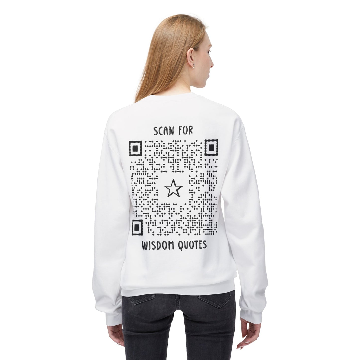 Inspiration – Sweatshirt – Scan for Wisdom Quotes - QR NATION