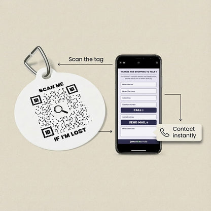 Lost & Found – Cat Tag – Black – Scan Me If I'm Lost - QR NATION