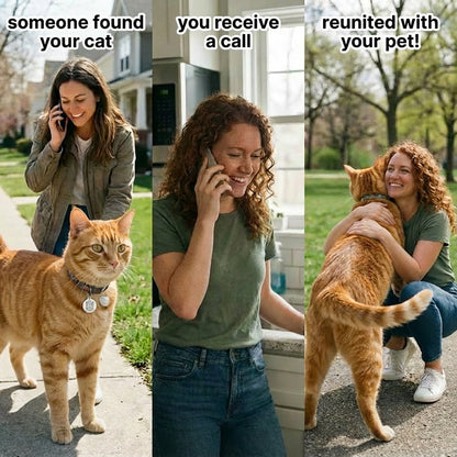 Lost & Found – Cat Tag – Blue – Scan Me If I'm Lost - QR NATION
