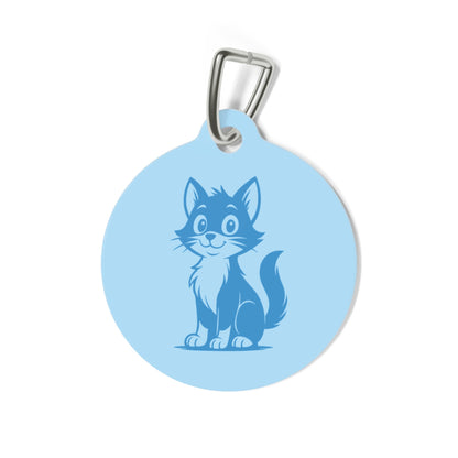 Lost & Found – Cat Tag – Blue – Scan Me If I'm Lost - QR NATION