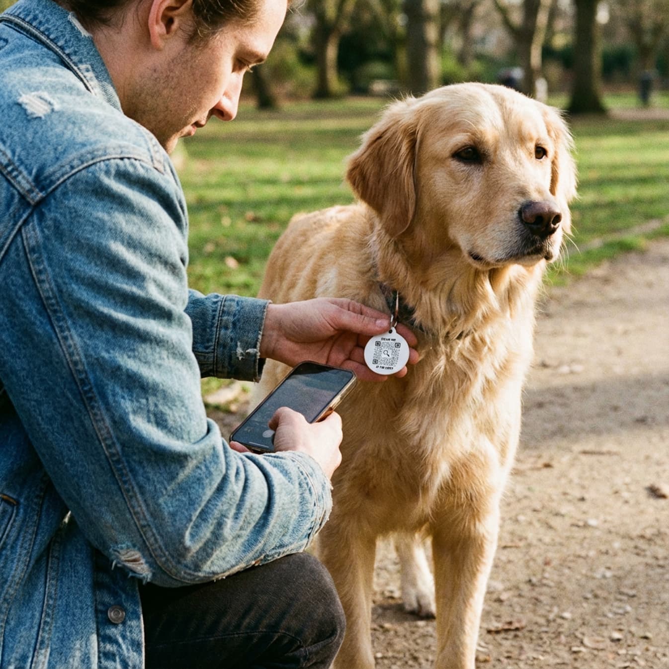 Lost & Found – Dog Tag – Black – Scan Me If I'm Lost - QR NATION
