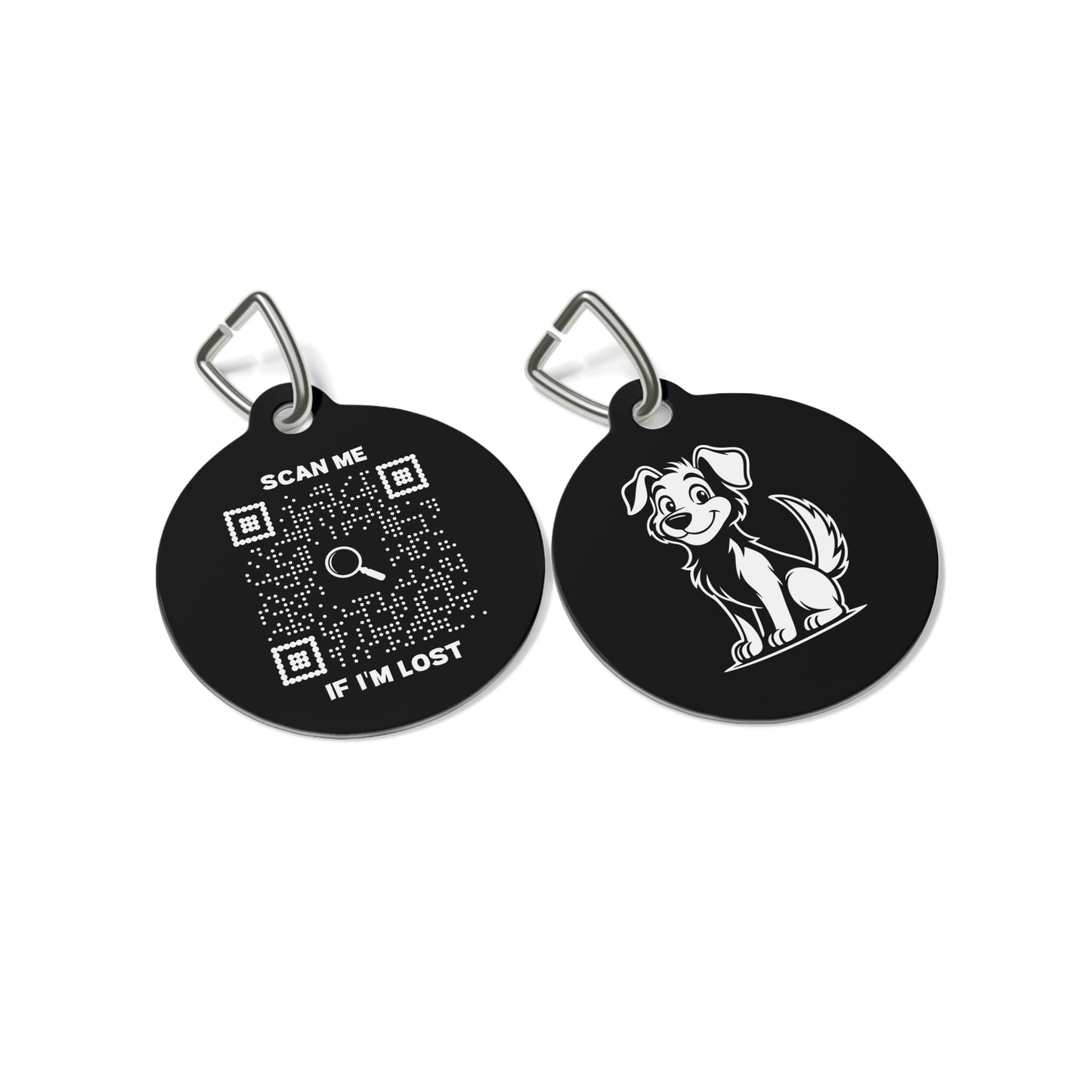 Lost & Found – Dog Tag – Black – Scan Me If I'm Lost - QR NATION