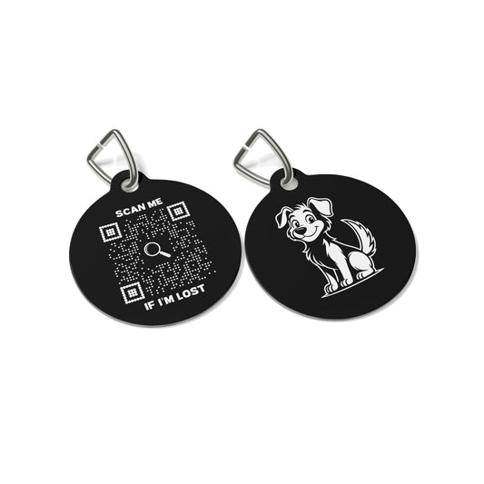 Lost & Found – Dog Tag – Black – Scan Me If I'm Lost - QR NATION