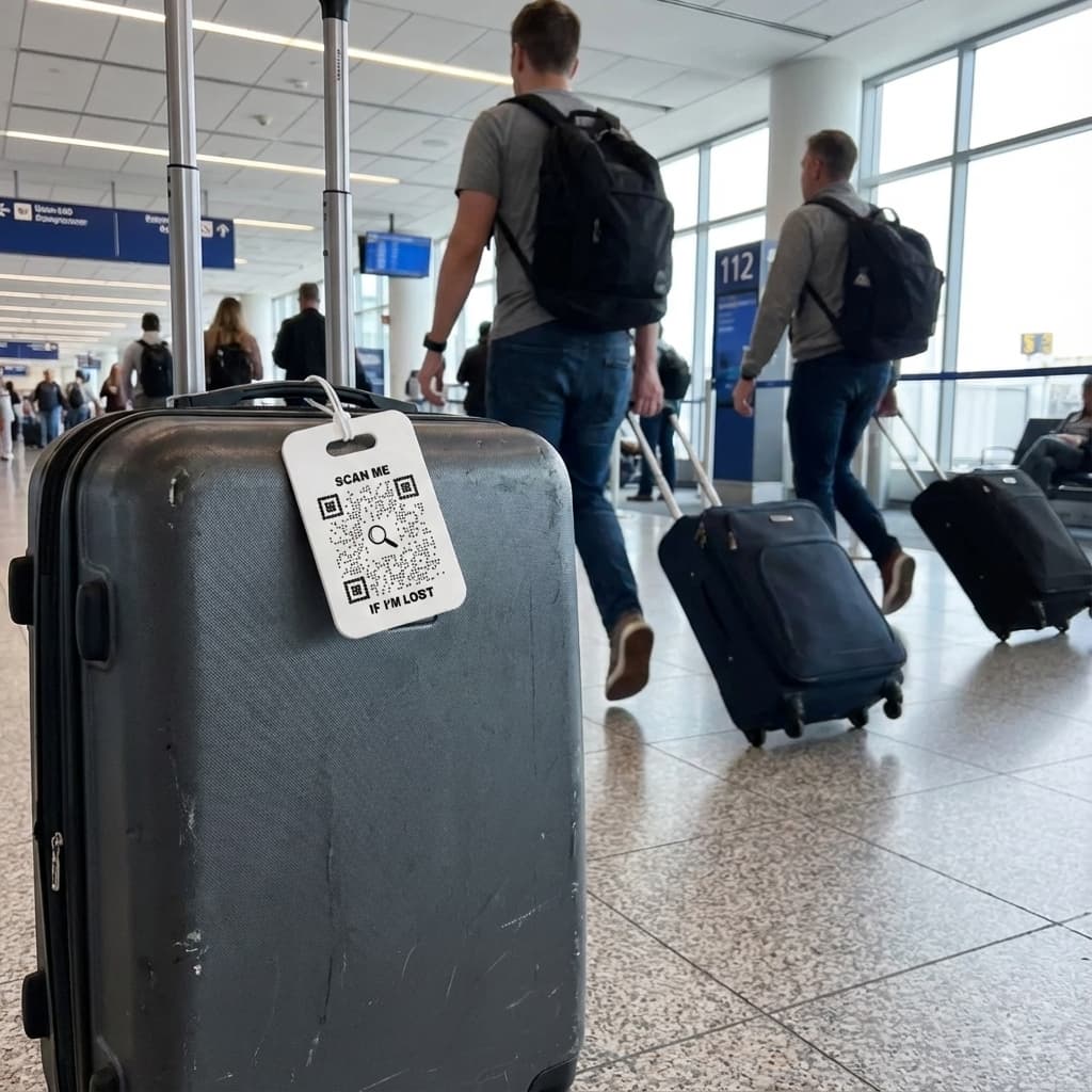 Lost & Found – Luggage Tag – Black - QR NATION
