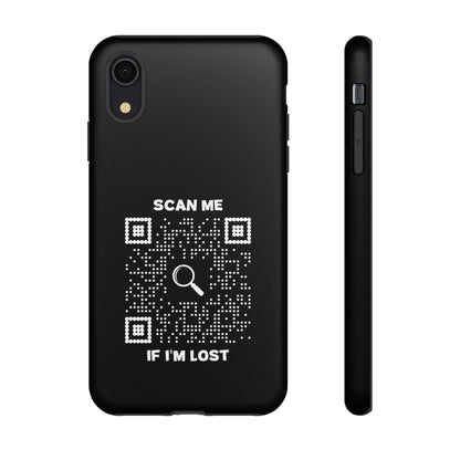 Lost & Found – Phone Case – Black – Scan Me If I'm Lost - QR NATION