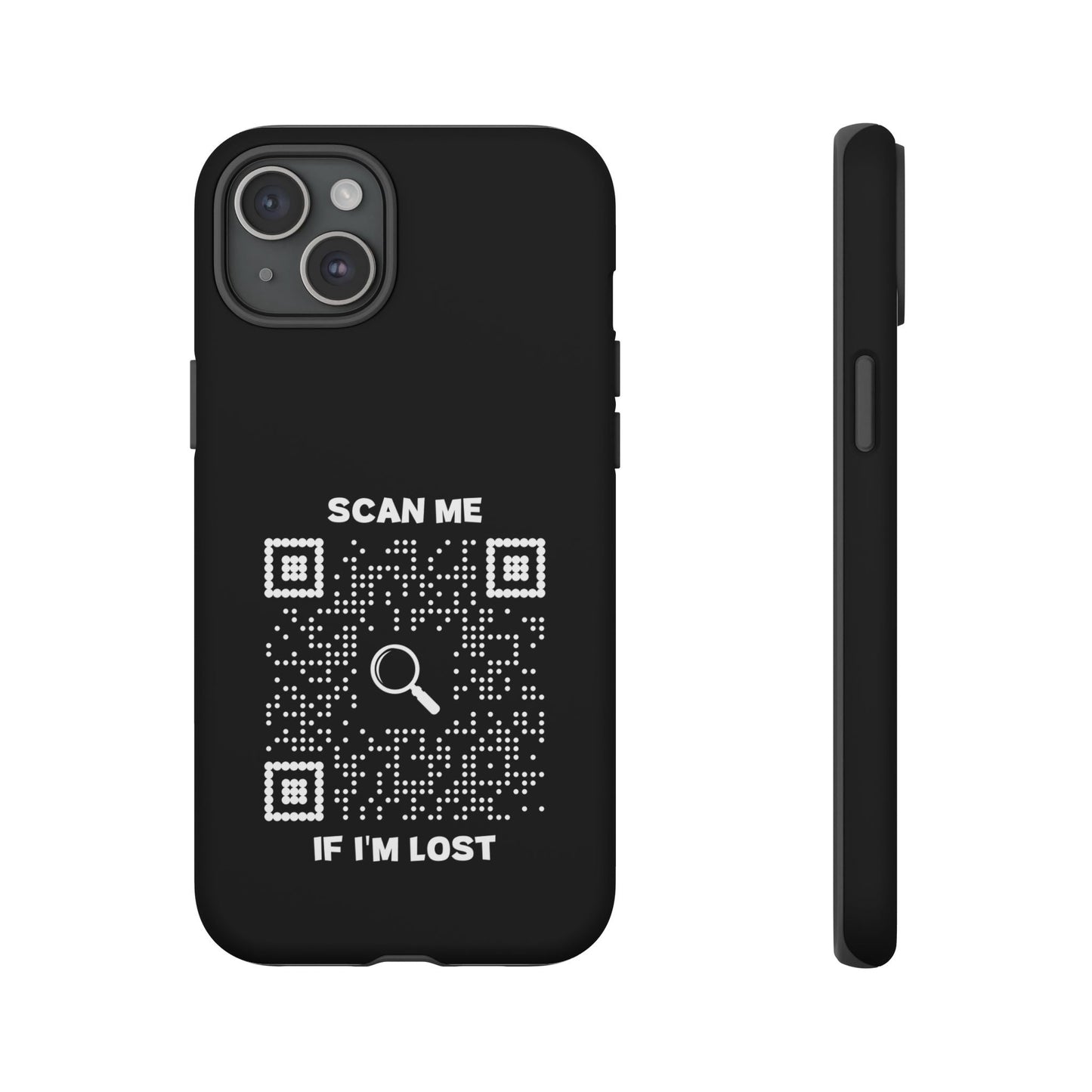 Lost & Found – Phone Case – Black – Scan Me If I'm Lost - QR NATION