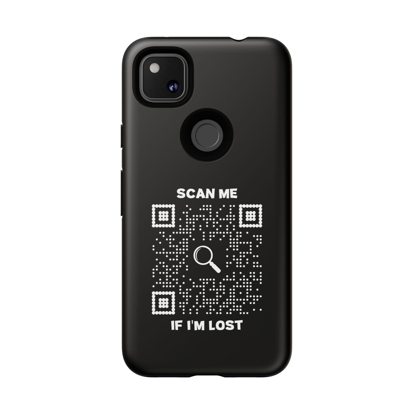 Lost & Found – Phone Case – Black – Scan Me If I'm Lost - QR NATION