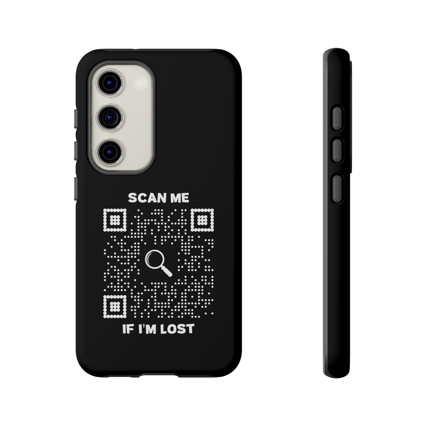 Lost & Found – Phone Case – Black – Scan Me If I'm Lost - QR NATION