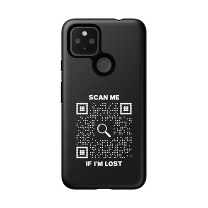 Lost & Found – Phone Case – Black – Scan Me If I'm Lost - QR NATION