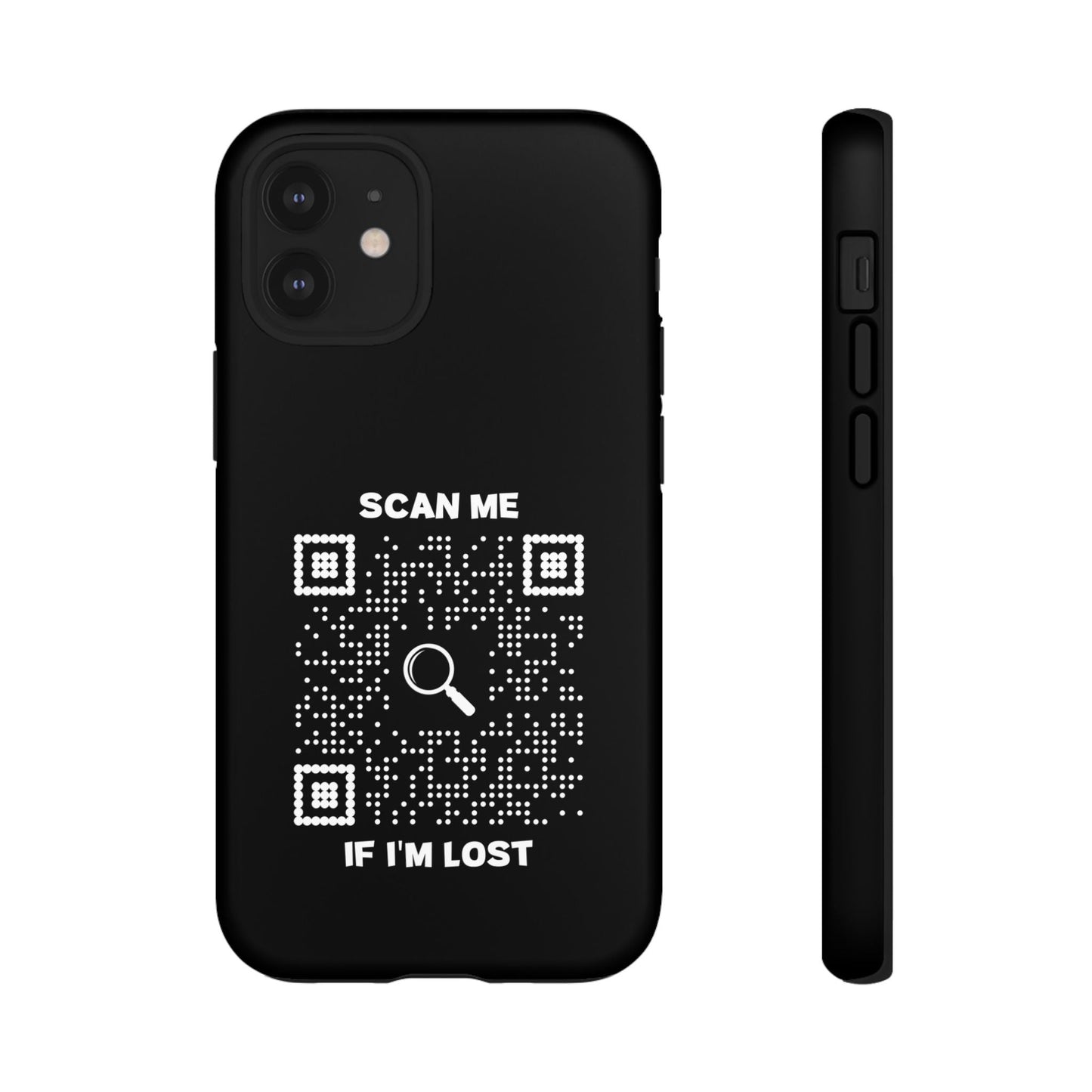 Lost & Found – Phone Case – Black – Scan Me If I'm Lost - QR NATION