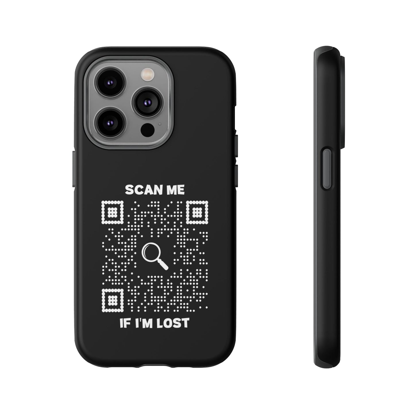 Lost & Found – Phone Case – Black – Scan Me If I'm Lost - QR NATION