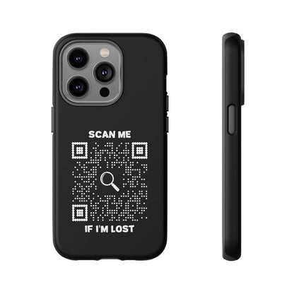 Lost & Found – Phone Case – Black – Scan Me If I'm Lost - QR NATION