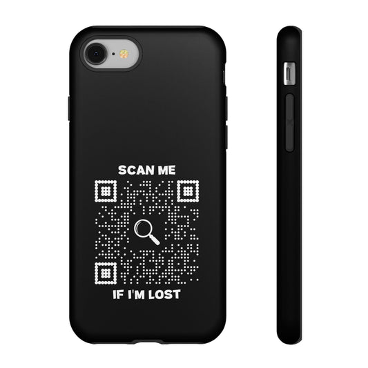 Lost & Found – Phone Case – Black – Scan Me If I'm Lost - QR NATION