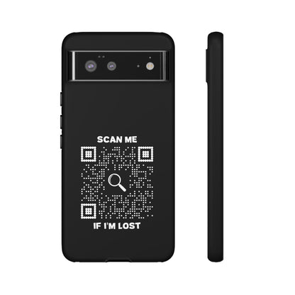 Lost & Found – Phone Case – Black – Scan Me If I'm Lost - QR NATION