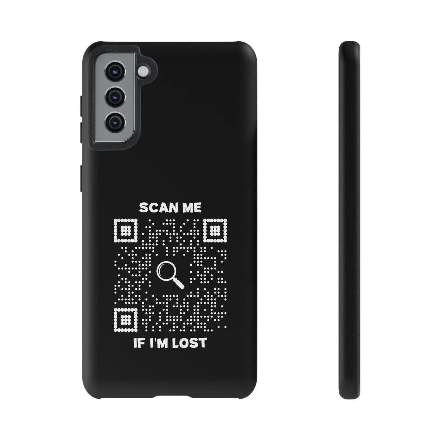 Lost & Found – Phone Case – Black – Scan Me If I'm Lost - QR NATION