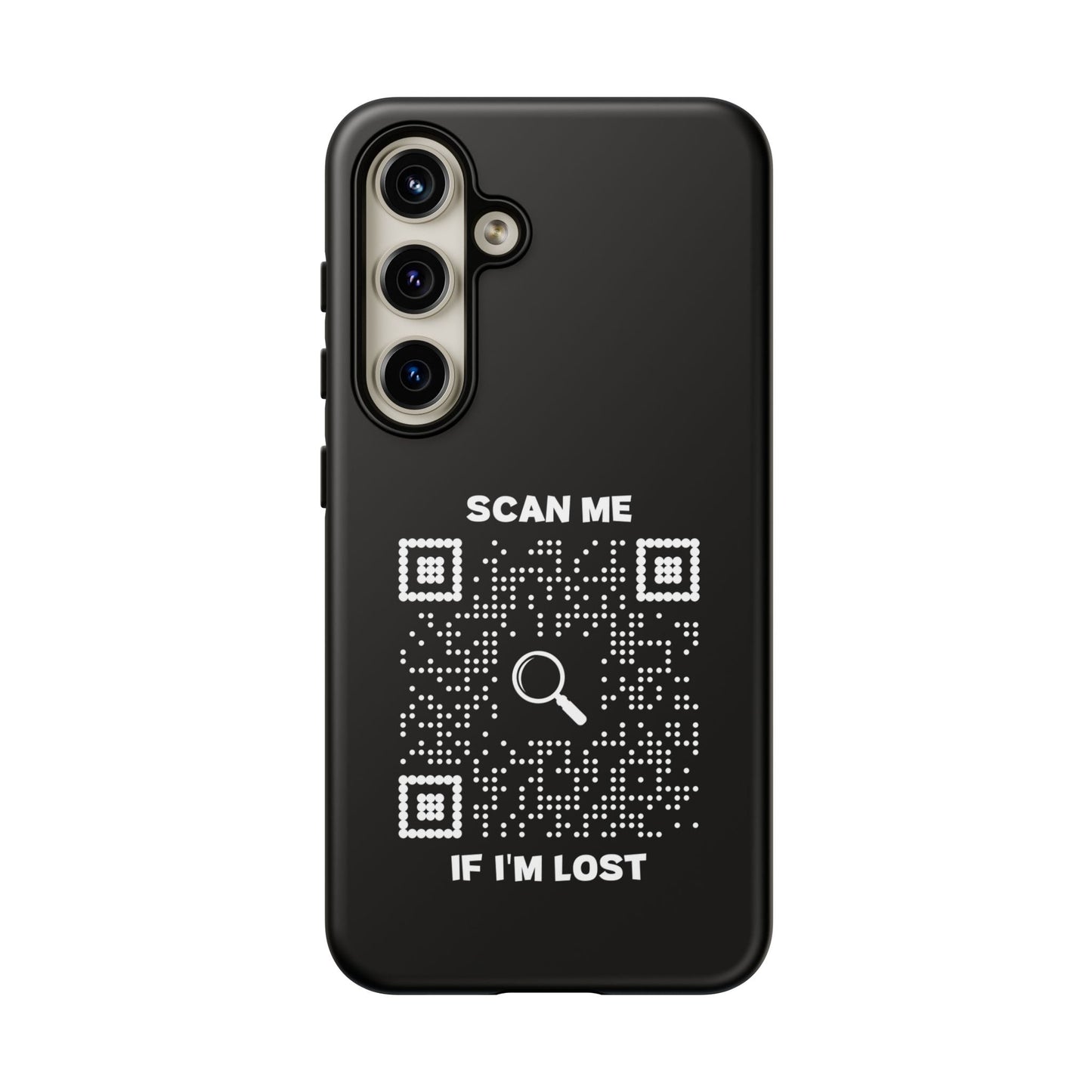 Lost & Found – Phone Case – Black – Scan Me If I'm Lost - QR NATION