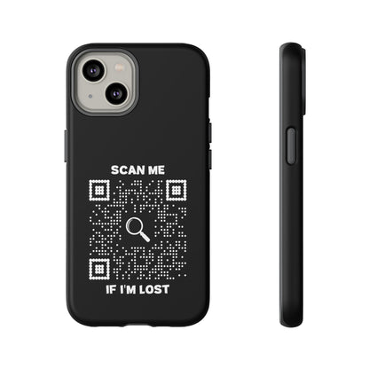 Lost & Found – Phone Case – Black – Scan Me If I'm Lost - QR NATION