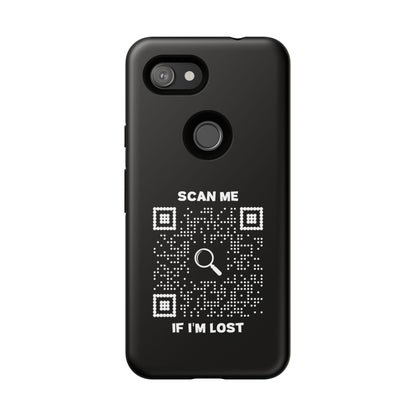 Lost & Found – Phone Case – Black – Scan Me If I'm Lost - QR NATION