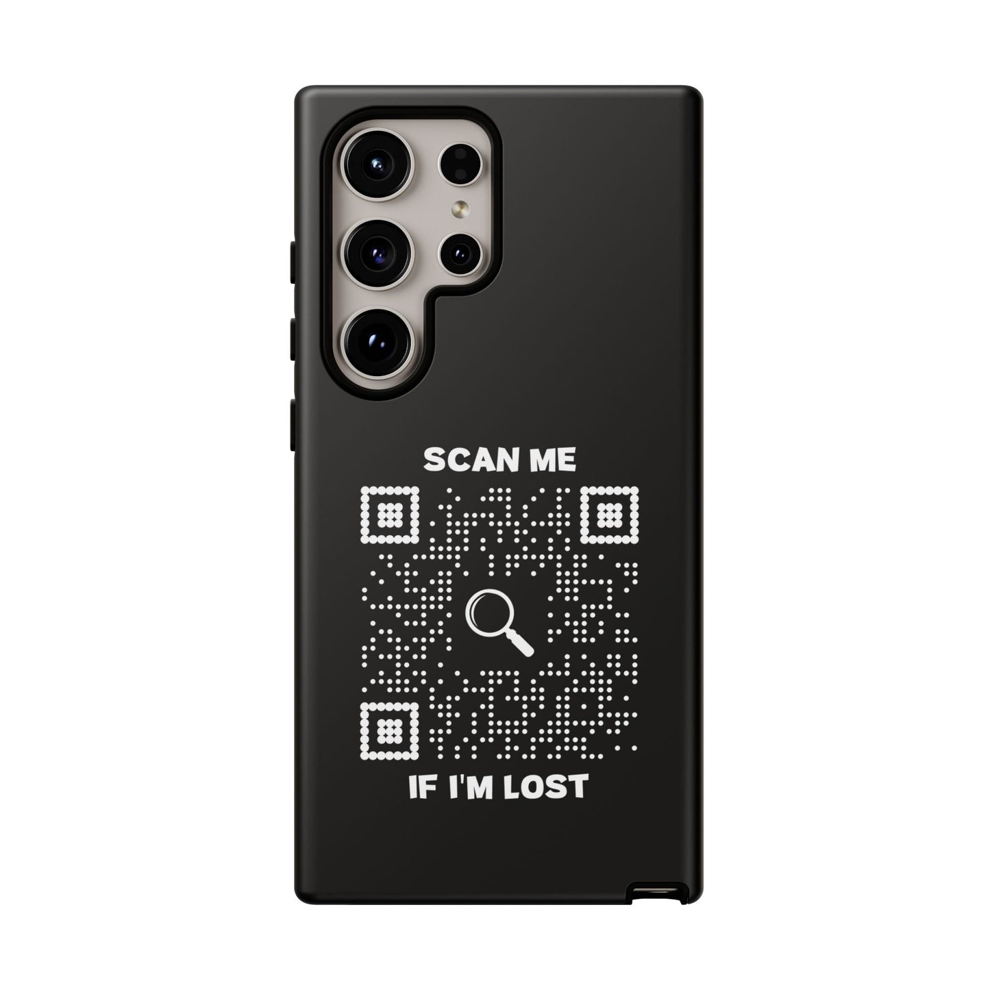 Lost & Found – Phone Case – Black – Scan Me If I'm Lost - QR NATION
