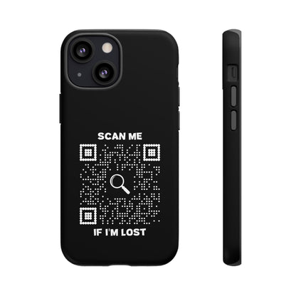 Lost & Found – Phone Case – Black – Scan Me If I'm Lost - QR NATION