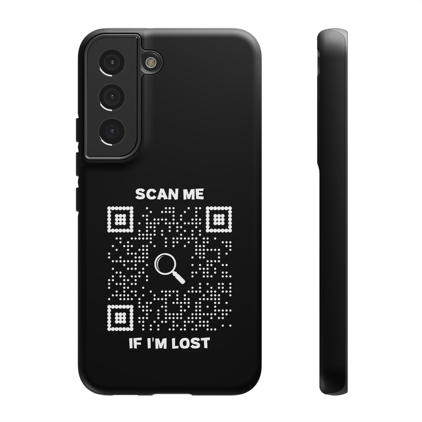 Lost & Found – Phone Case – Black – Scan Me If I'm Lost - QR NATION