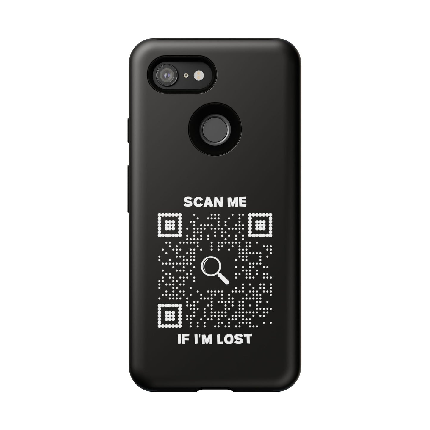 Lost & Found – Phone Case – Black – Scan Me If I'm Lost - QR NATION
