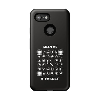 Lost & Found – Phone Case – Black – Scan Me If I'm Lost - QR NATION