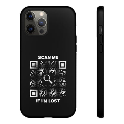 Lost & Found – Phone Case – Black – Scan Me If I'm Lost - QR NATION