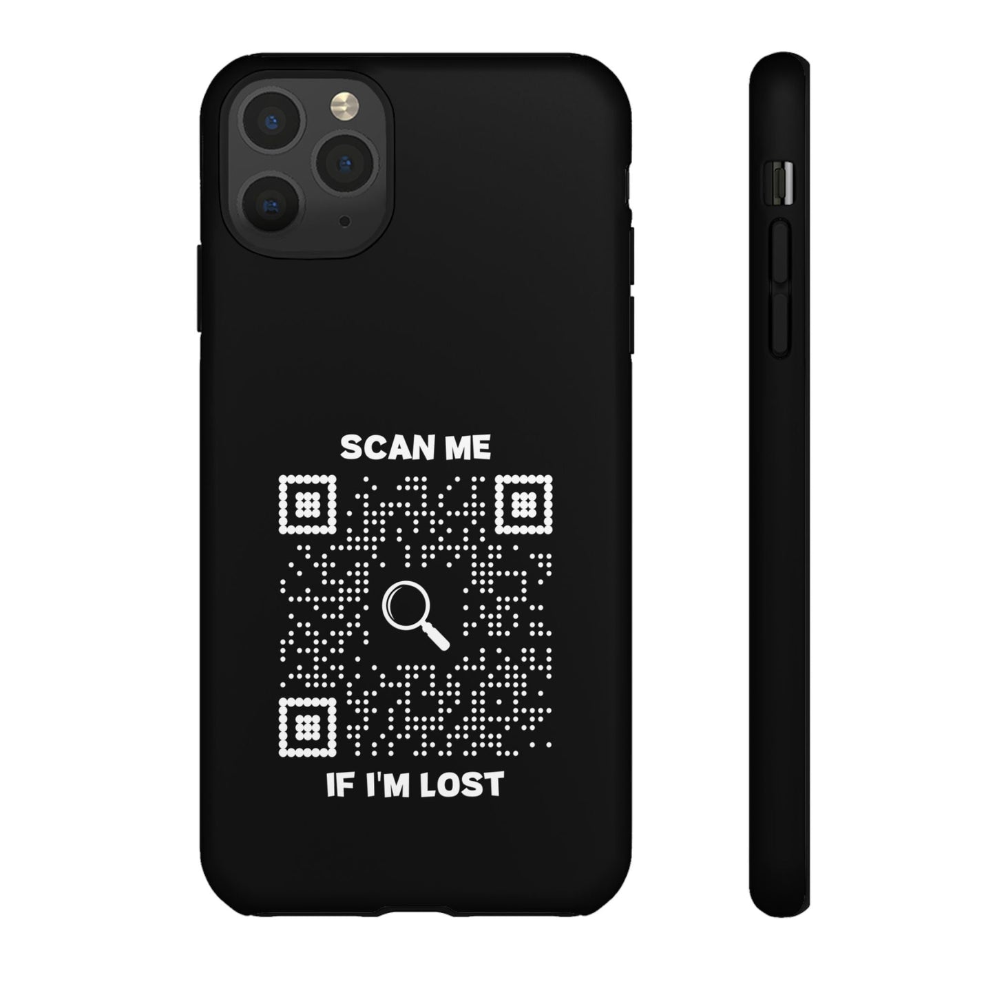 Lost & Found – Phone Case – Black – Scan Me If I'm Lost - QR NATION