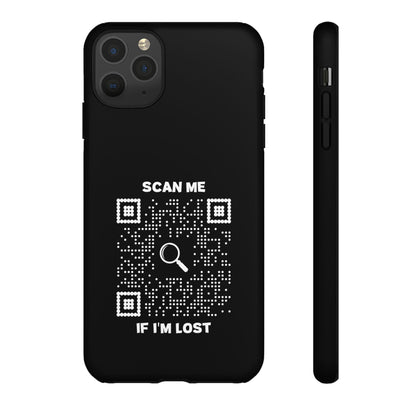 Lost & Found – Phone Case – Black – Scan Me If I'm Lost - QR NATION
