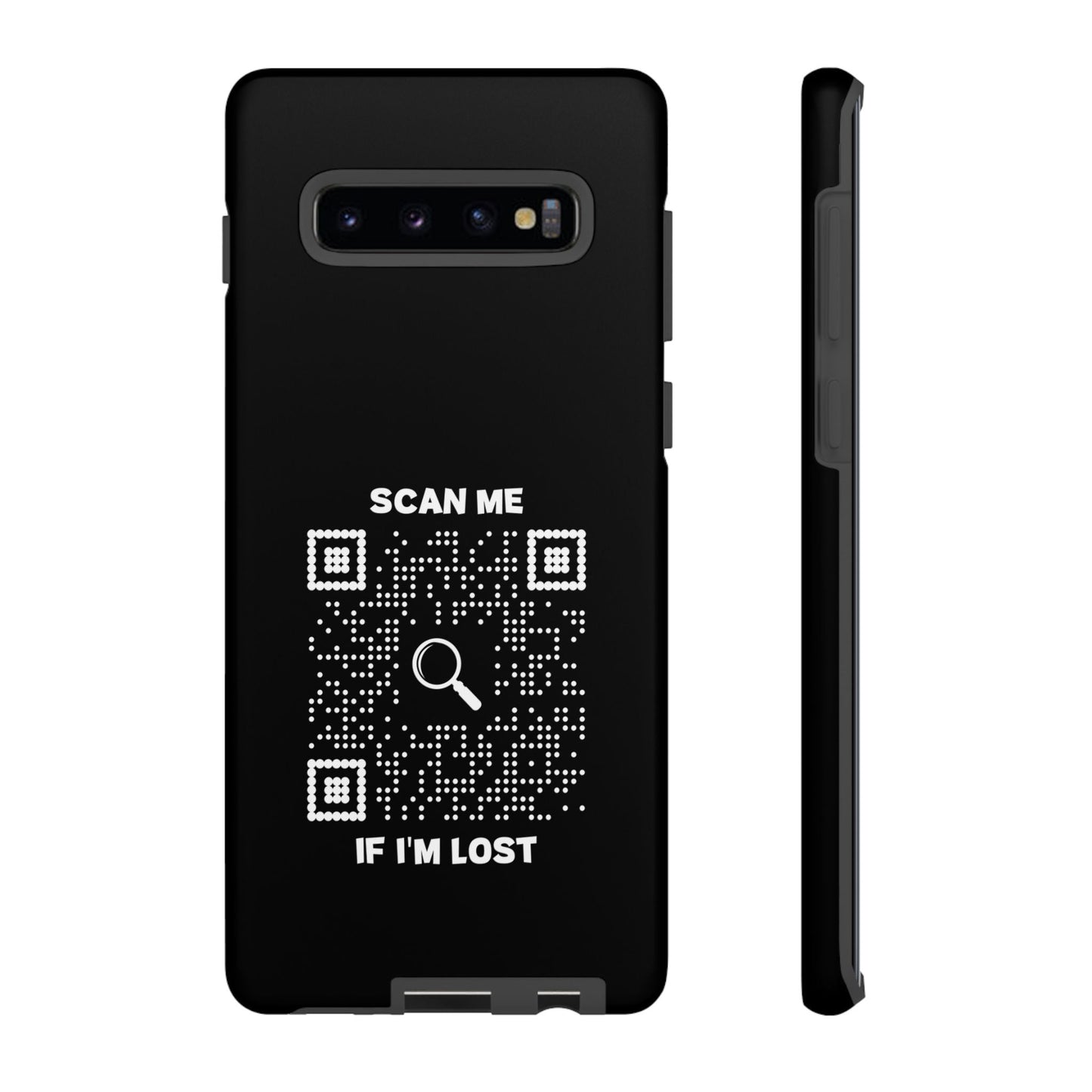 Lost & Found – Phone Case – Black – Scan Me If I'm Lost - QR NATION