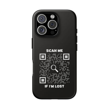 Lost & Found – Phone Case – Black – Scan Me If I'm Lost - QR NATION