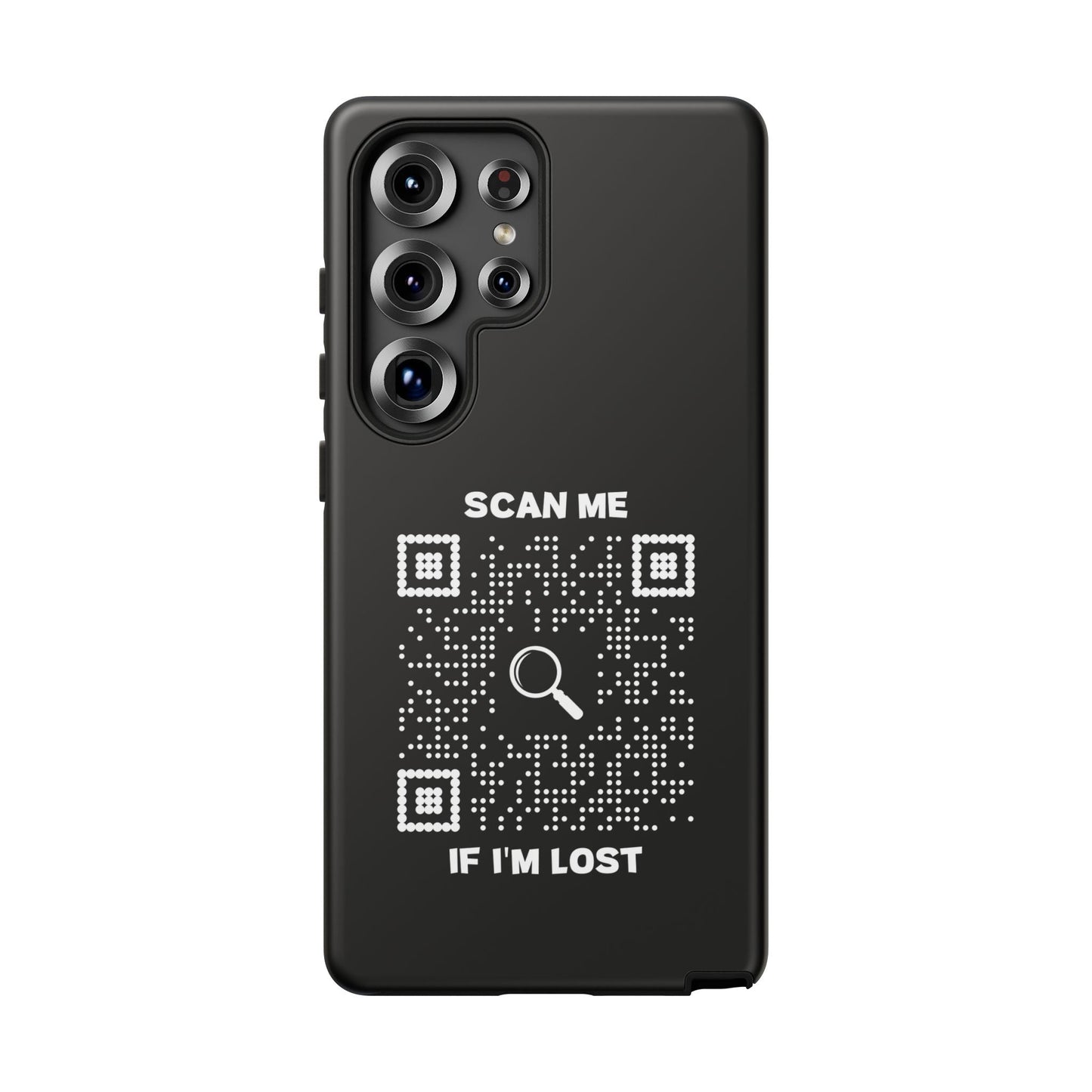 Lost & Found – Phone Case – Black – Scan Me If I'm Lost - QR NATION